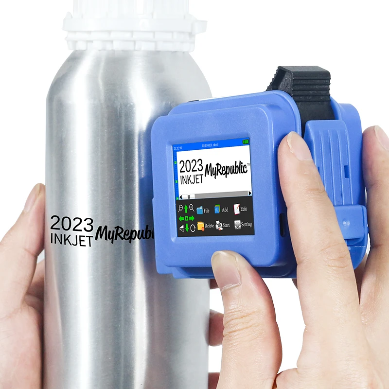 2024 Handheld Inkjet Printer Portable Mini Touch Screen for Label Production Date Qr Code Multi Language