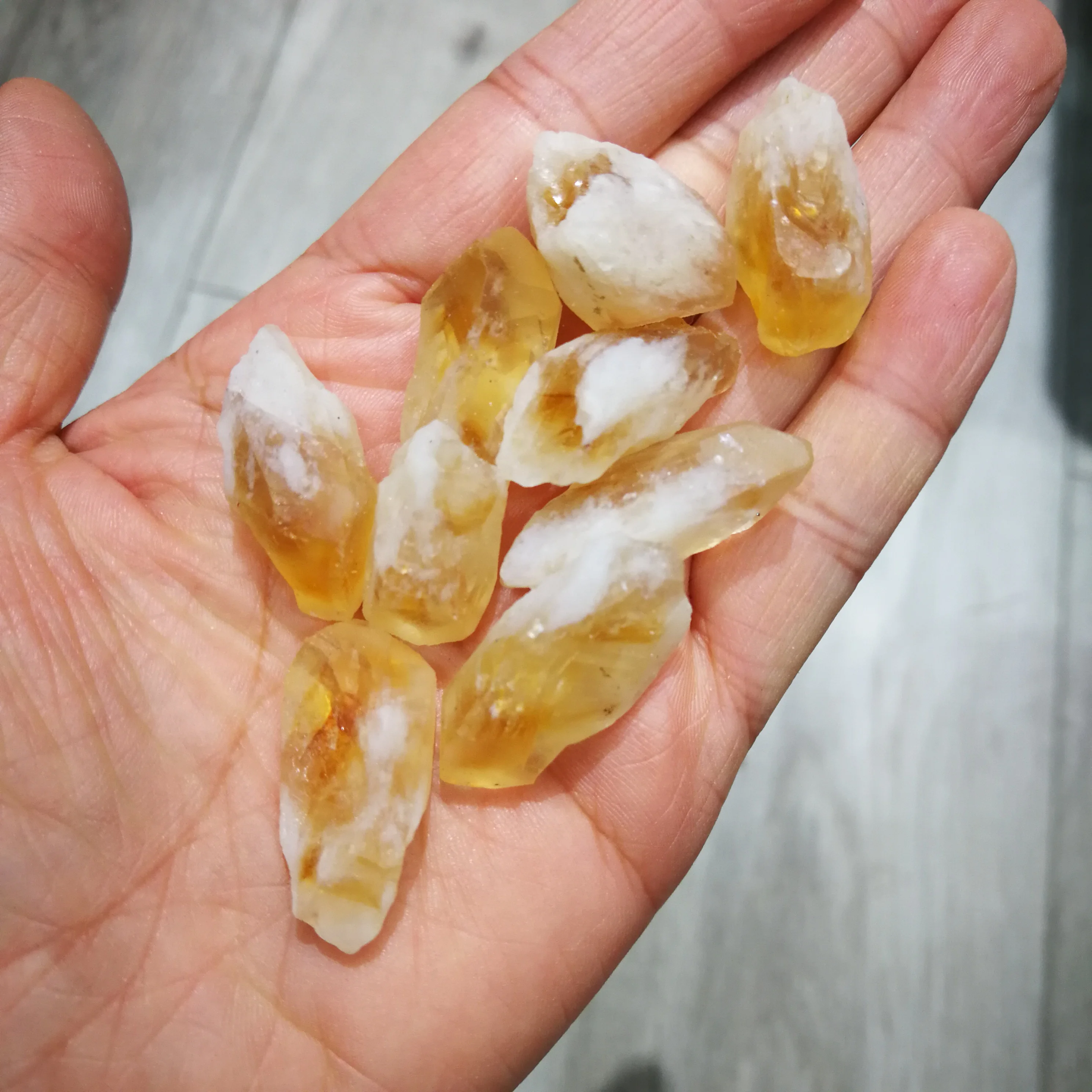 wholesale natural quartz crystal healing stone raw rough Brazil citrine crystal points