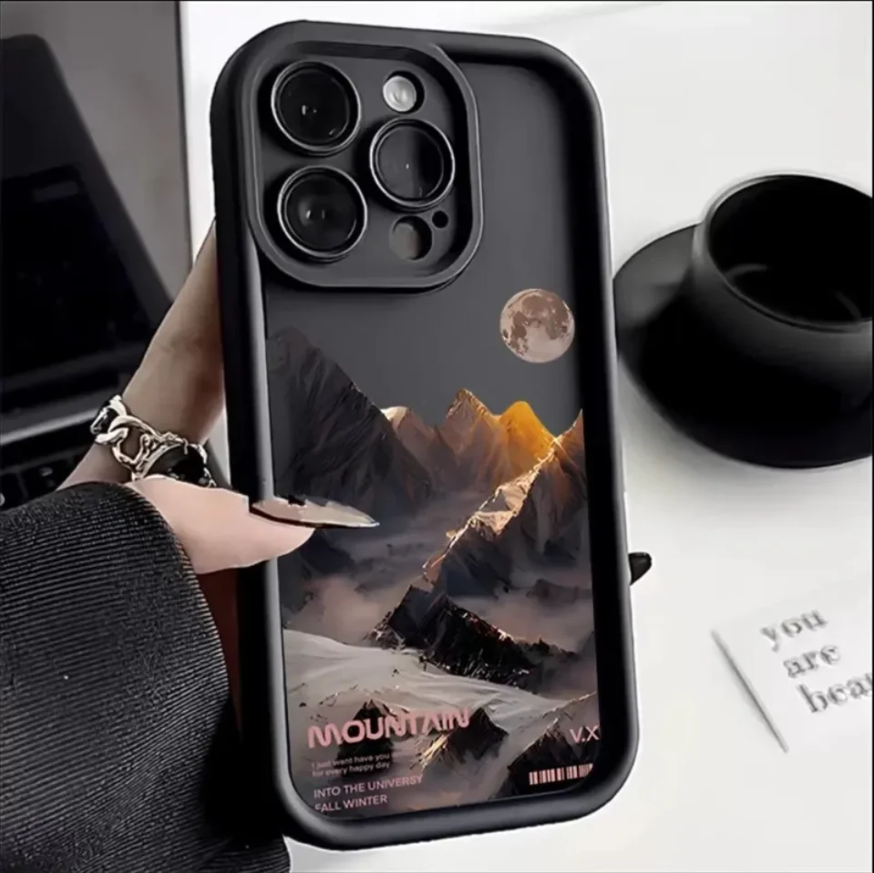 Mountain Scenery Phone Case For IPhone 15 Pro Max 14 13 12 11 Pro Max XS X XR 7 8 Plus SE 2020 Shockproof Bumper Back Case Cover