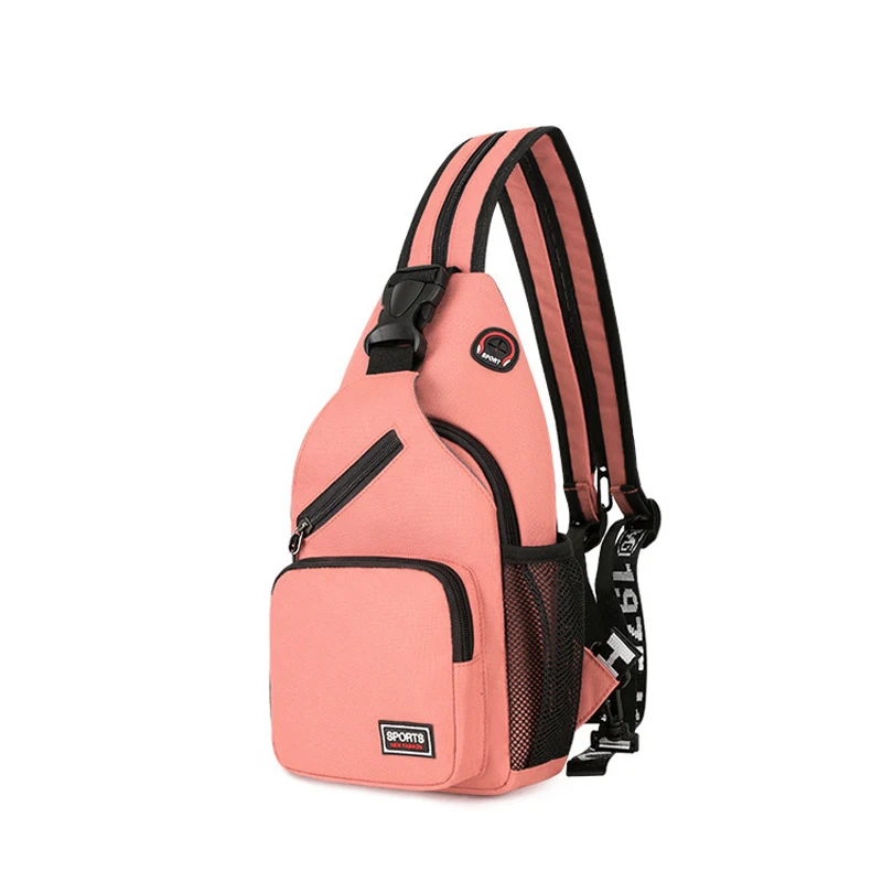 Fashion Waterproof Crossbody Sling Backpack with Earphone Hole Women Men Fashion Shoulder Chest Bag