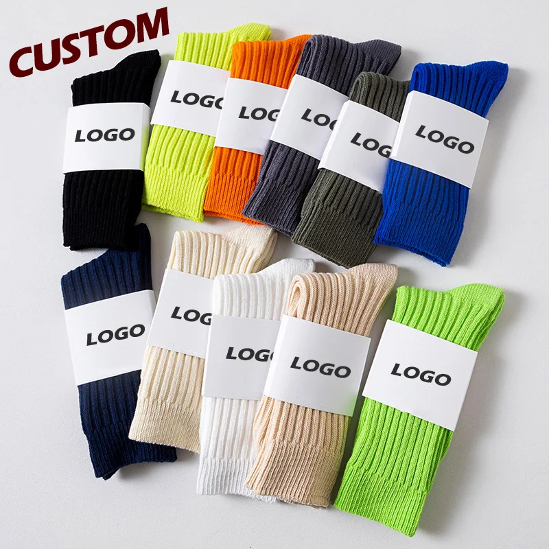 Мужские трикотажные носки из спандекса новый дизайн цветные полосатые для скейтборда модные однотонные хлопковые спортивные женщин