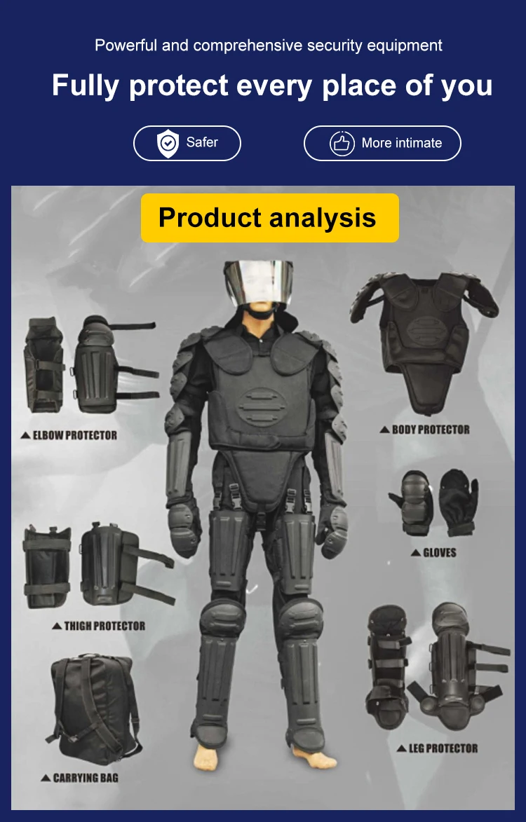 Stab Resistant Full Body Riot Gear Anti-Riot Protection Body Armour Suit