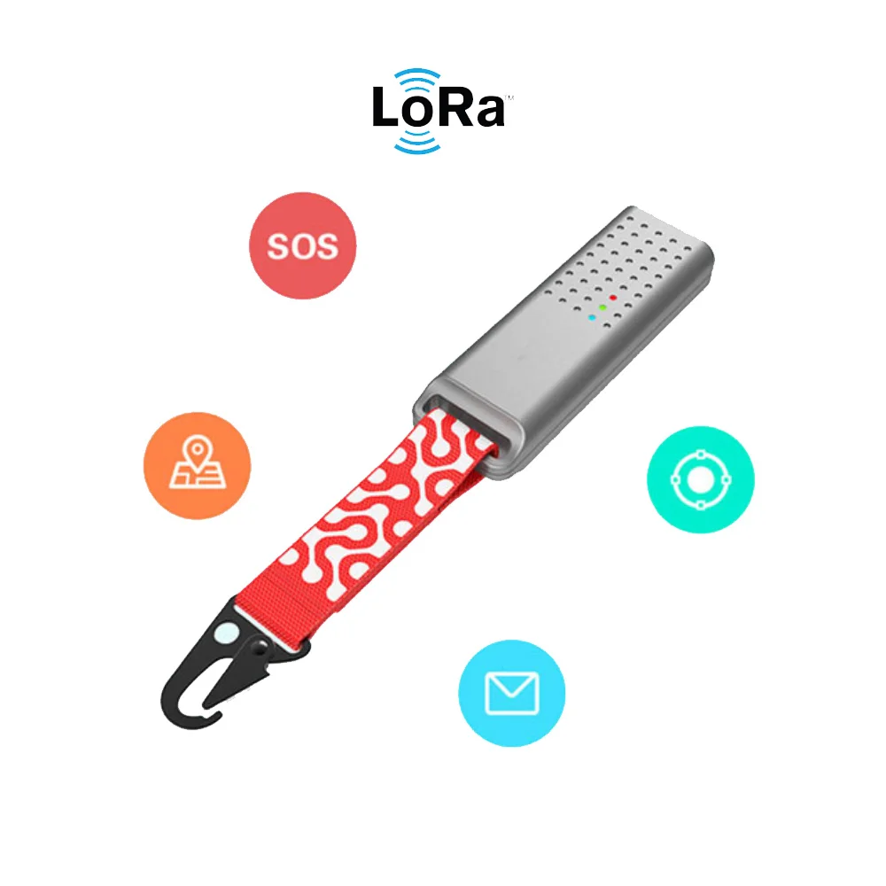compass iot lora wan personal gps tracker which can be attached to bag and lugguge