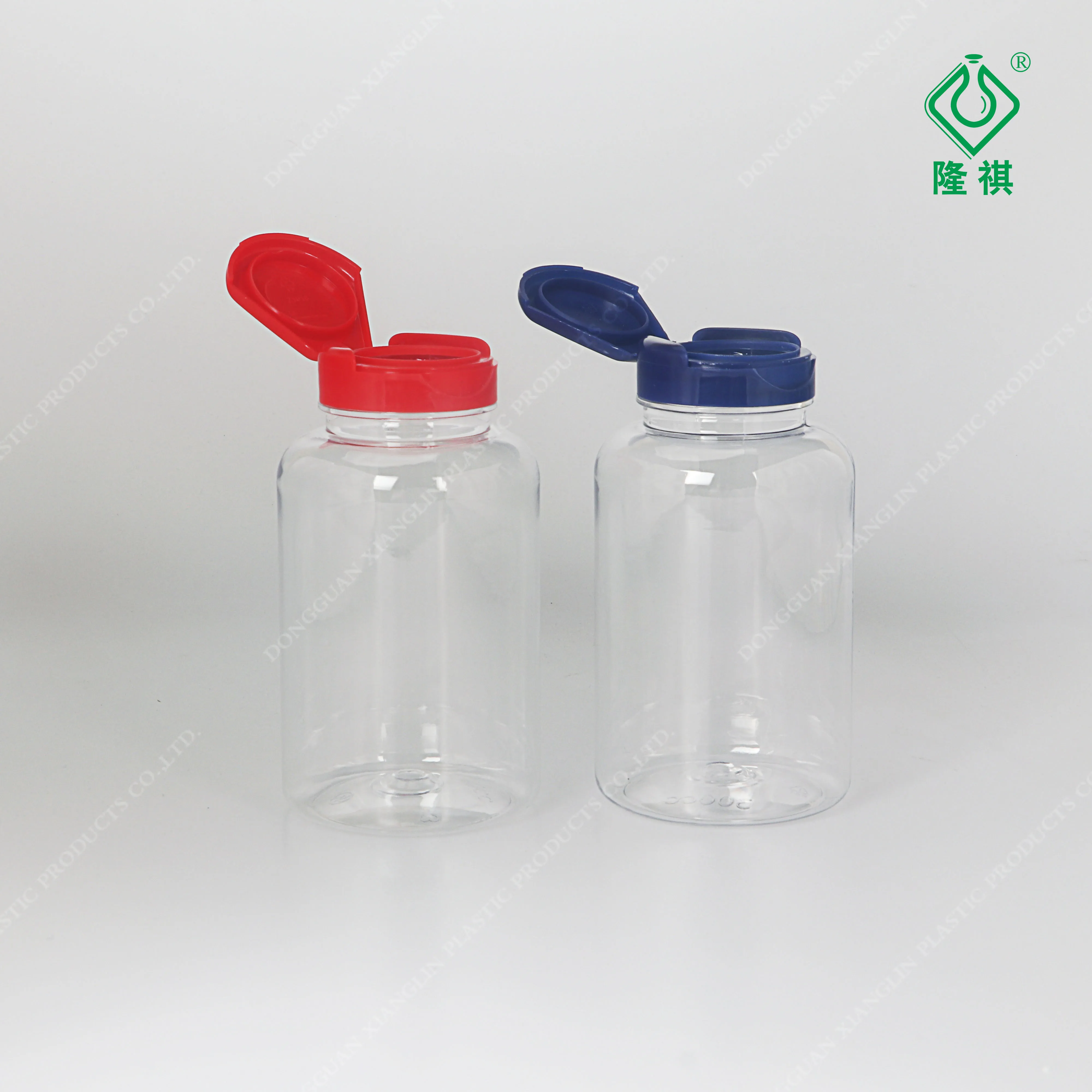 300cc food grade Flip Top Cap Transparent PET Pharmacy Plastic Bottle