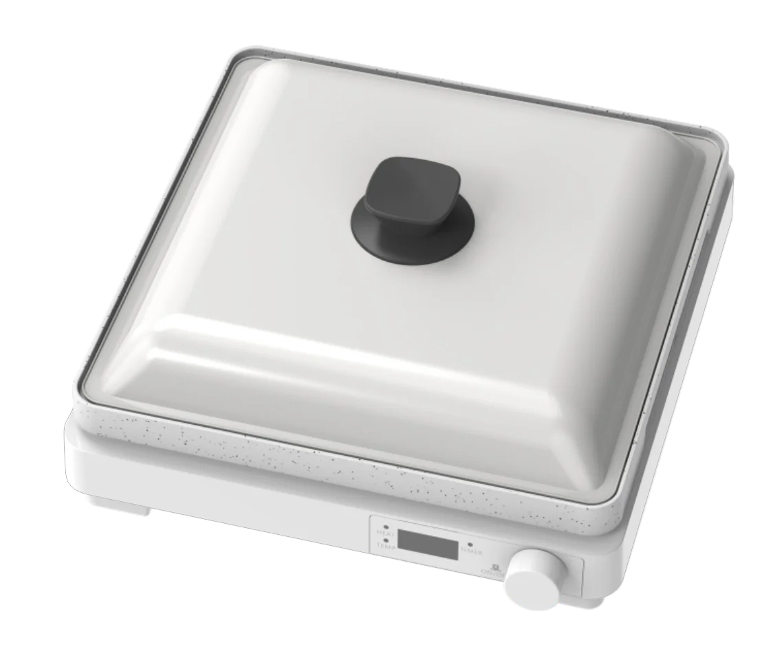 2000W Electric Power Induction Cooker with Crystal Glass Panel English Operating Touchpad Plastic Housing for Household Use