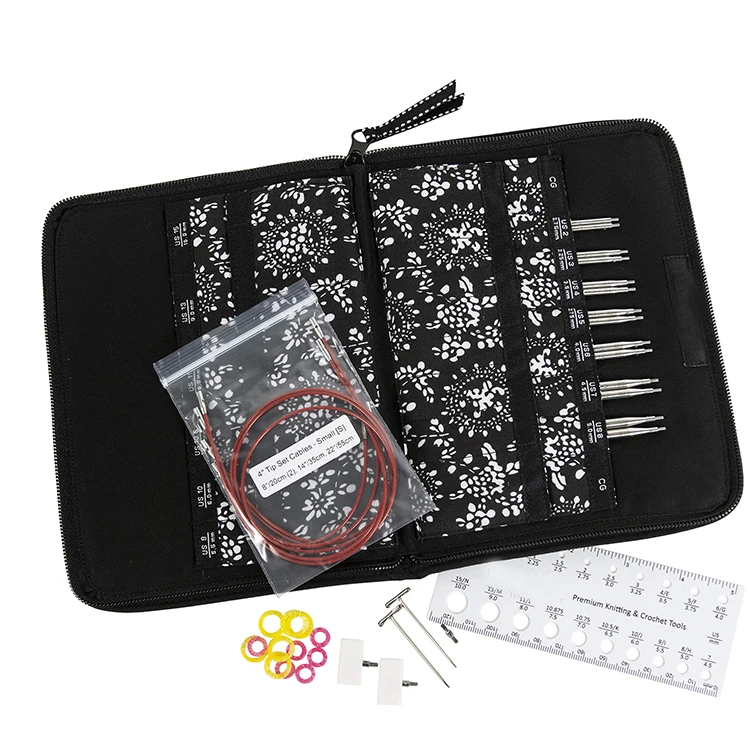 Customization Stainless Steel Interchangeable Set, 4-inch (10cm) Complete (7400-C)  Interchangeable Knitting Needles
