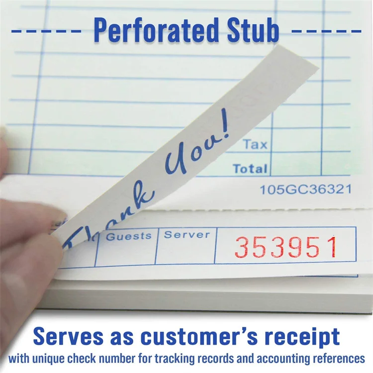 China factory sells single part guest checks pad for restaurants