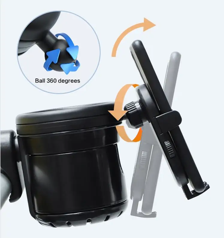 factory price popular sale Stroller Cup Holder 3 IN 1Phone Organizer Holder Adjustable Drink Holder For Stroller