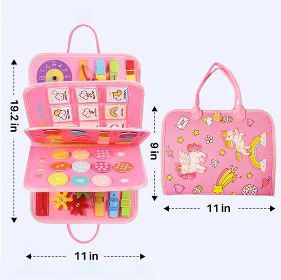 Sensory Learning Felt busy board Educational Date Letter Figure Shape Custom Present Montessori Unicorn busy Board