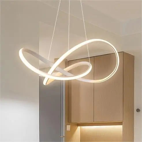 Scandinavian creative minimalist lines living room bedroom minimalist restaurant bar modern pendant lamp circle chandeliers