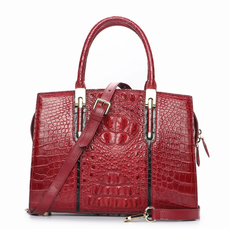Professional Manufacturer Exotic Real Crocodile Leather Tote Bag Shoulder Crossbody Bags For Ladies Custom Women Handbags Luxury