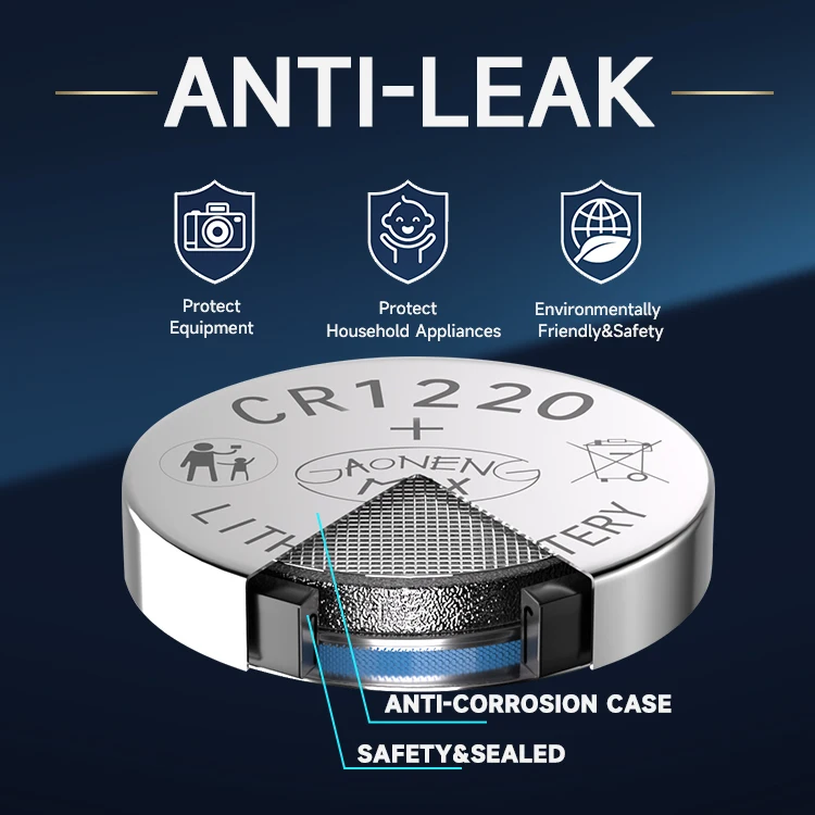 Gaonengmax OEM cr1220 сваи CR 3 В кнопочный аккумулятор pilas la pile CR1220 литиевые первичные батареи для электронных игрушек