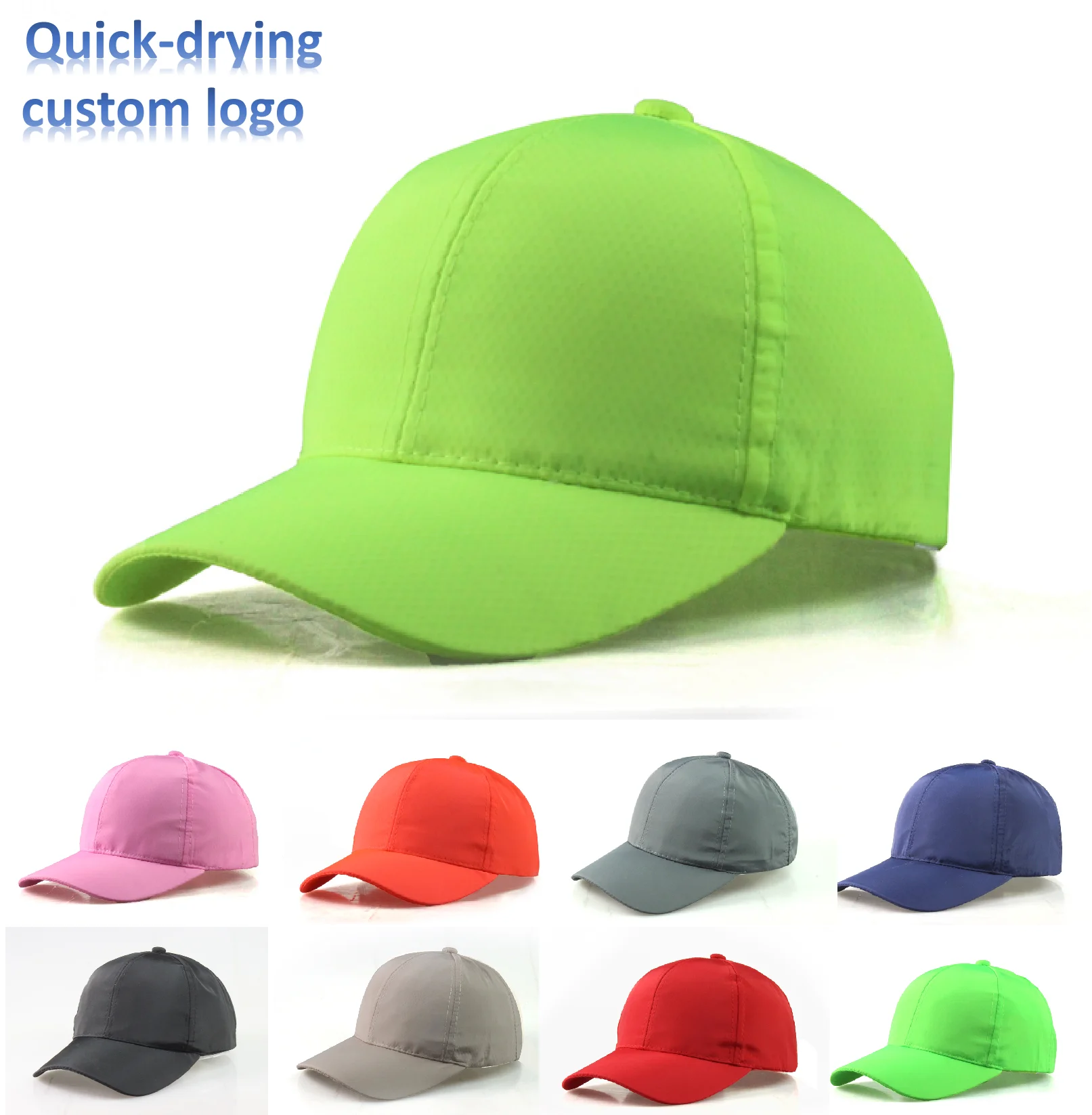 6 panels summer Quick-drying sports cap thin waterproof Korean version cap hat running Breathable baseball hat Manufacturer