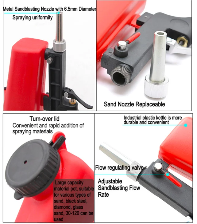 LHT102 90psi Регулируемый пневматический портативный гравитационный маленький Пескоструйный пистолет Пескоструйный набор