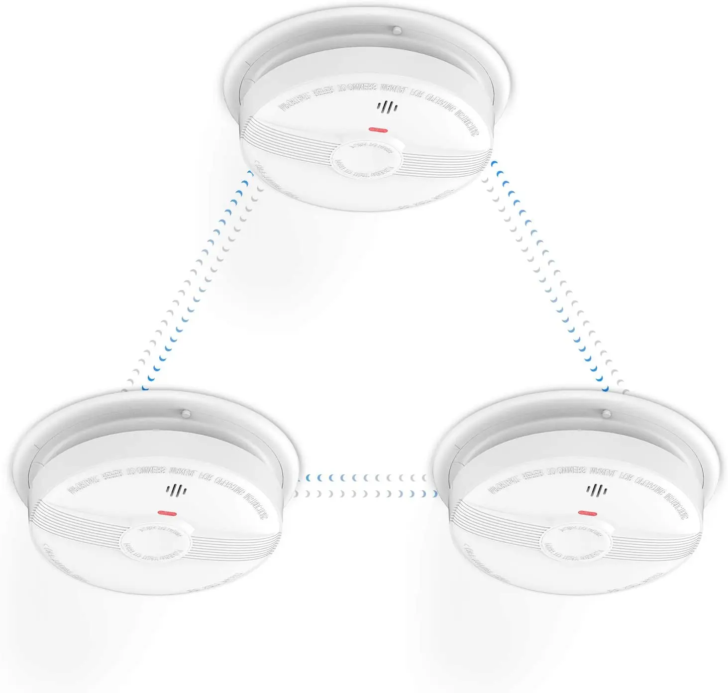 CE EN14604 беспроводные Межсетевые пожарные сигнализаторы с питанием от батареи детекторы