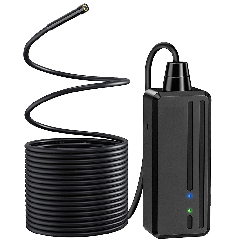 WiFi Endoscope Camera, Semi-Rigid Flexible Wireless Endoscope IP67 Waterproof Borescope 2 MP HD Resolutions Inspection Cam PQ104