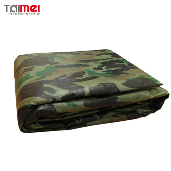 70gsm~280gsm China Manufactured Waterproof PE Plastic Camouflage Tarpaulin Camo Tarps Ground Sheet Cover for