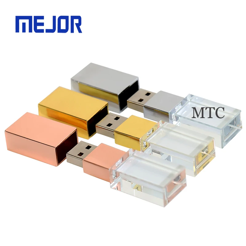 Cristal business gift 4g flash stick black 8g transparent 3D glass Pen drive 64G crystal Usb 32GB