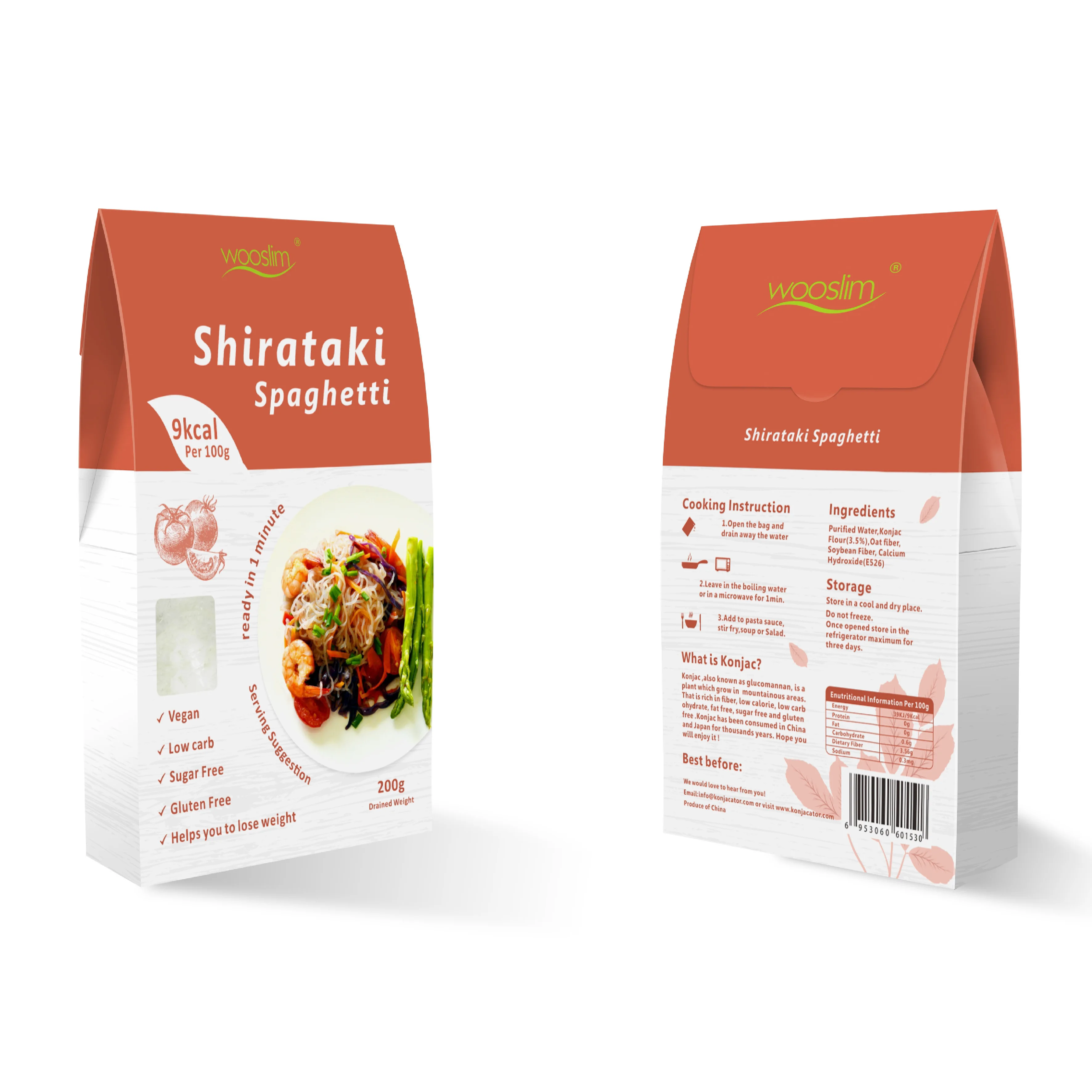 Odorless Shirataki pasta Konjac spaghetti Noodles Zero Carb Shirttail Noodles (1600621906383)