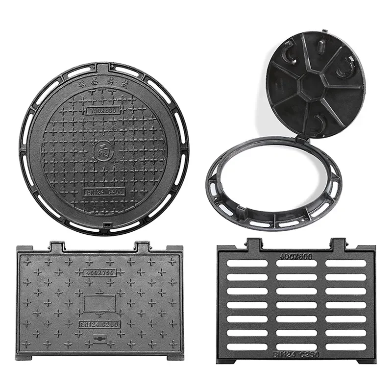 Basic Customization Ductile iron en124 c250 d400 e600 f900 square and round manhole covers