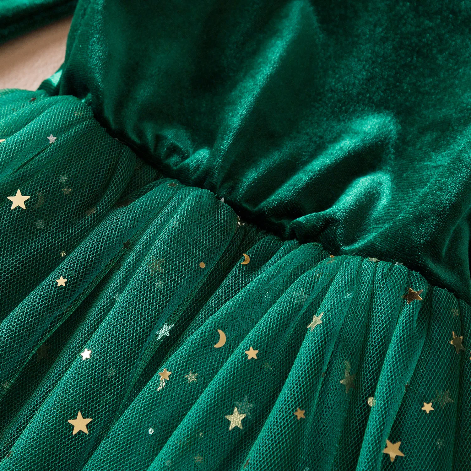High quality autumn winter kids girls sequin dresses flutter velvet long sleeve glitter Christmas ruffle tulle princess dress