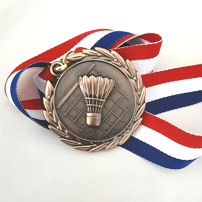 Custom Sport Gold Silver Color Badminton Medal Football Soccer Medals And Trophies