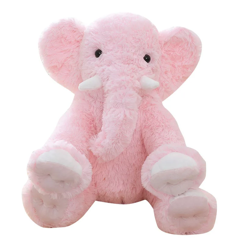 Long haired cute good quality plush elephant toy