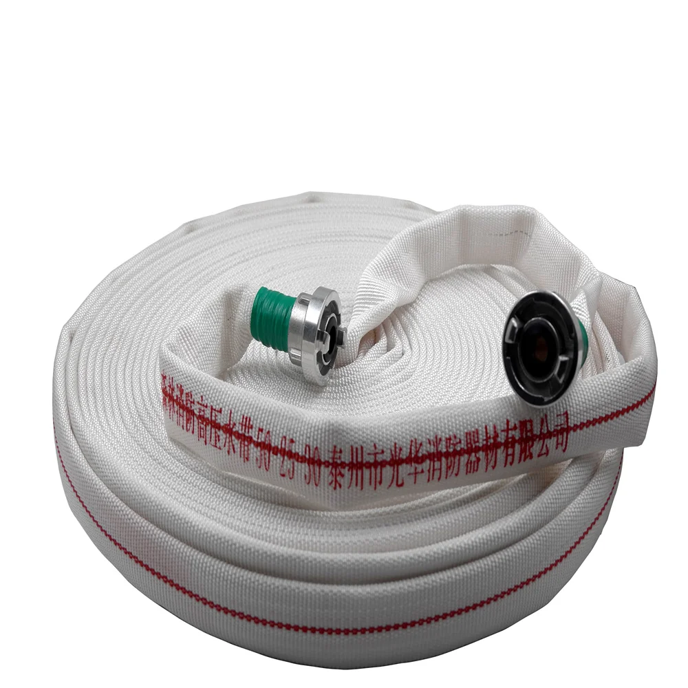 Fire Fighting Extinguisher Flexible Industrial Water Hydrant Canvas Soft Colorful Double Jacket Layflat Fire Hose