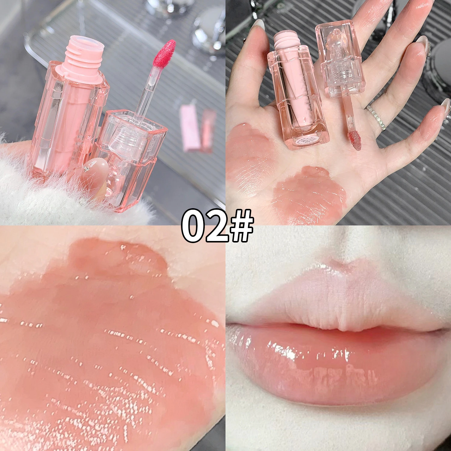 OEM Watery long-lasting moisturizing lip gloss Waterproof Stick Lip Balm Jelly liquid Lipstick Private Label Liquid Lipstick