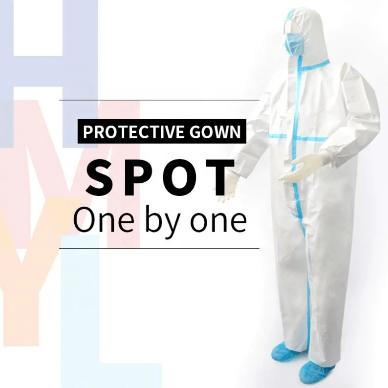 New Design Hooded Coveralls Chemical Suits Suit Hydrophobic 100% Spunbond Protective Clothing Disposable