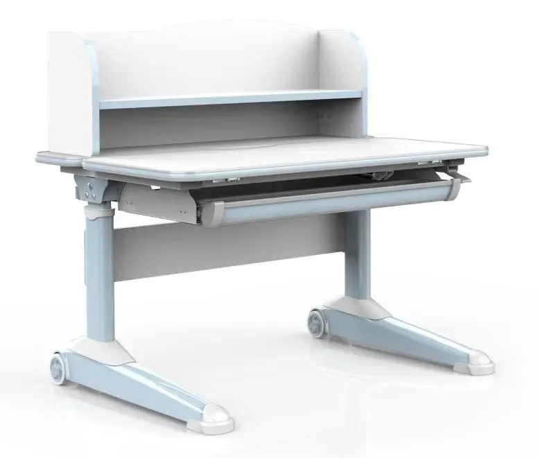 M19 hot sale metal adjustable height kid study table and chair bedroom children furniture set for student