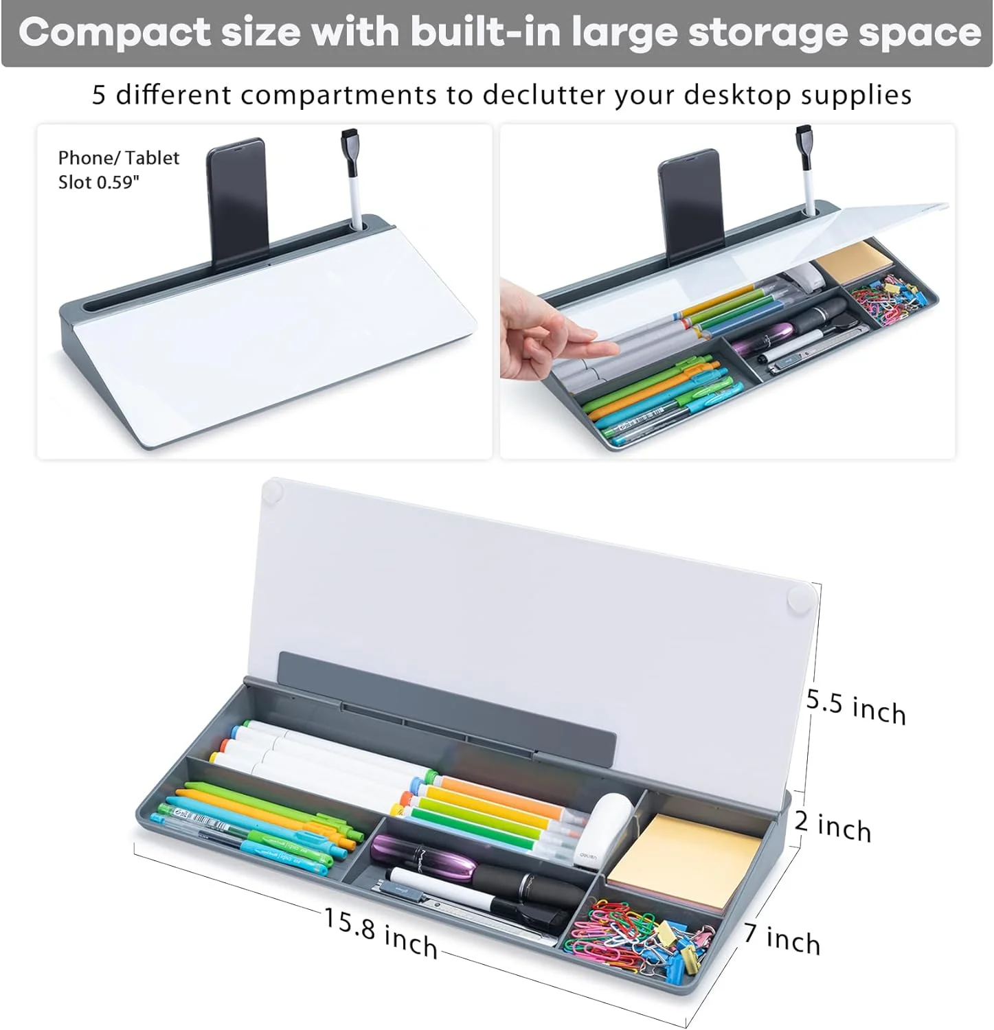 Home glass desktop storage keyboard dry erase whiteboard