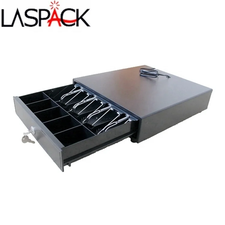3-Position key lock 335 Metal steel construction electronic cash drawer cash machine register For sale
