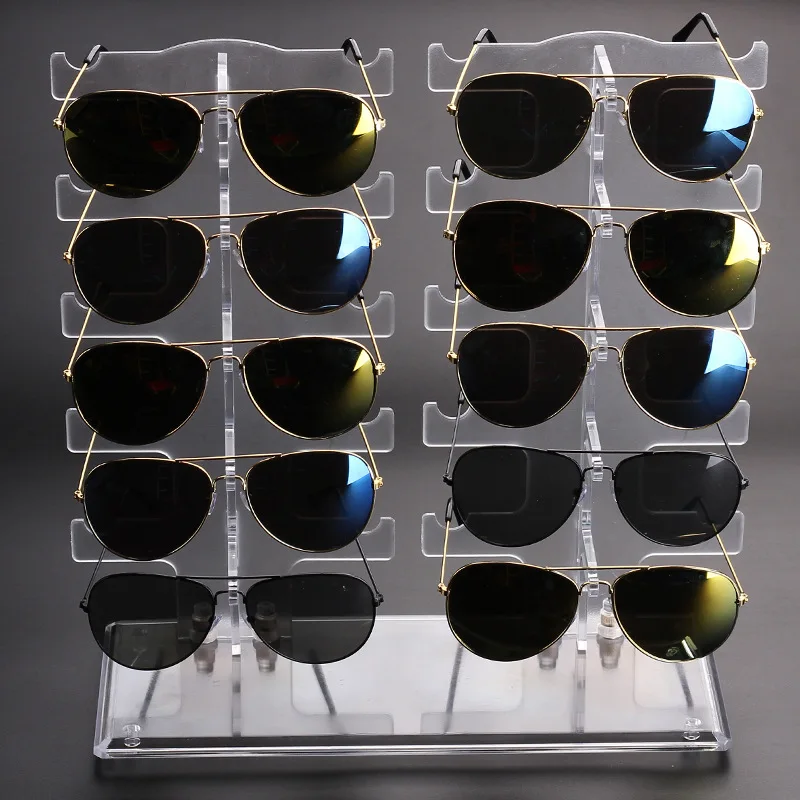 10 pairs eyewear floor standing display acrylic retail sunglasses display rack stand