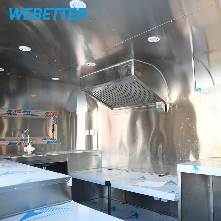WEBETTER Fast Food Truck Kebab Mobile Kitchen Catering Trailers Pizza Coffee Cart Imbisswagen Foodtruck Airstream Food Trailer