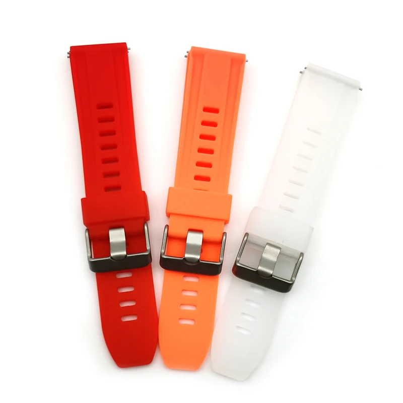 
18 20 22 24mm for band straps watch strap silicon rubber have Black Red Orange Blue Green & Gray 