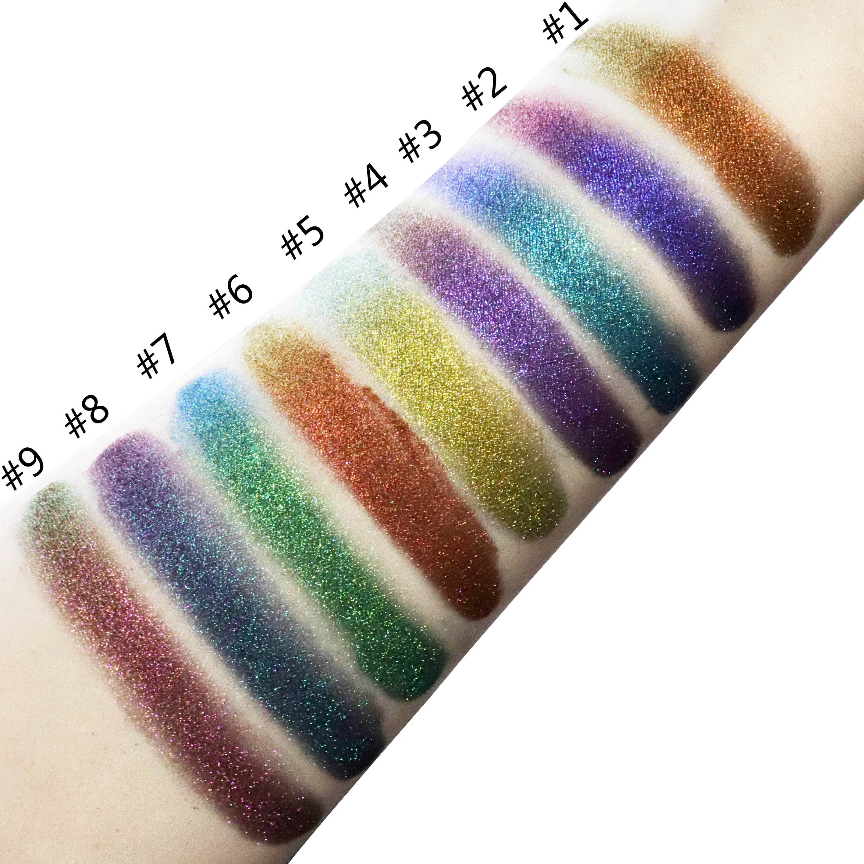 Private Label Cosmetic Grade Chrome Chameleon Eyeshadow Pigment Loose Duochrome Eye Makeup Powder Versatile Skin Featuring Metal