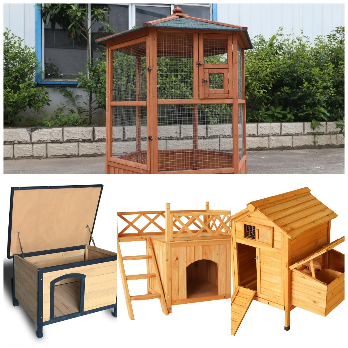 Sustainable Bird Cage Large Aviary Racing Wooden Carton Packing  Pet Cages Houses for parrot
