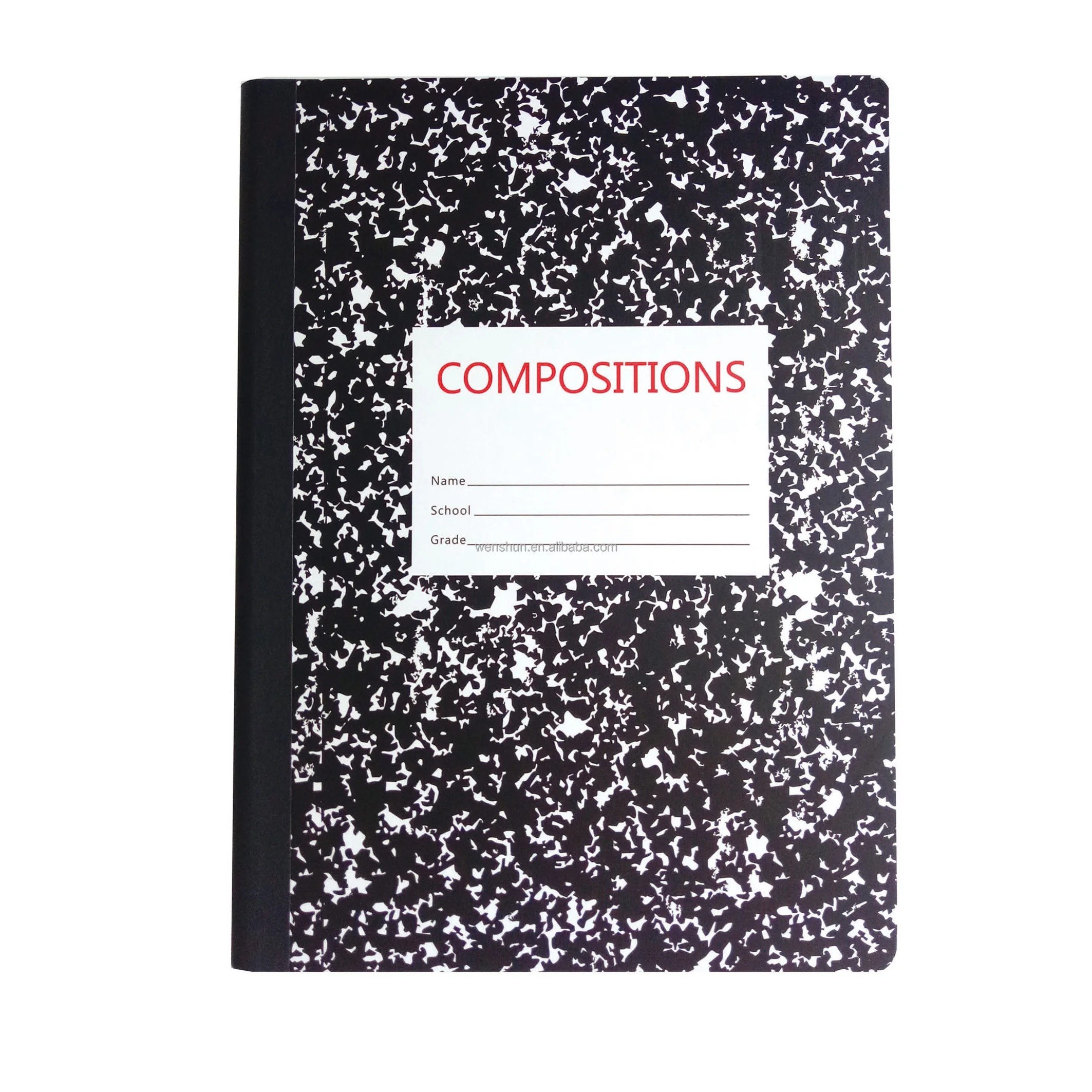 Custom 100 Leaves Lined Composition China Notebook for Students