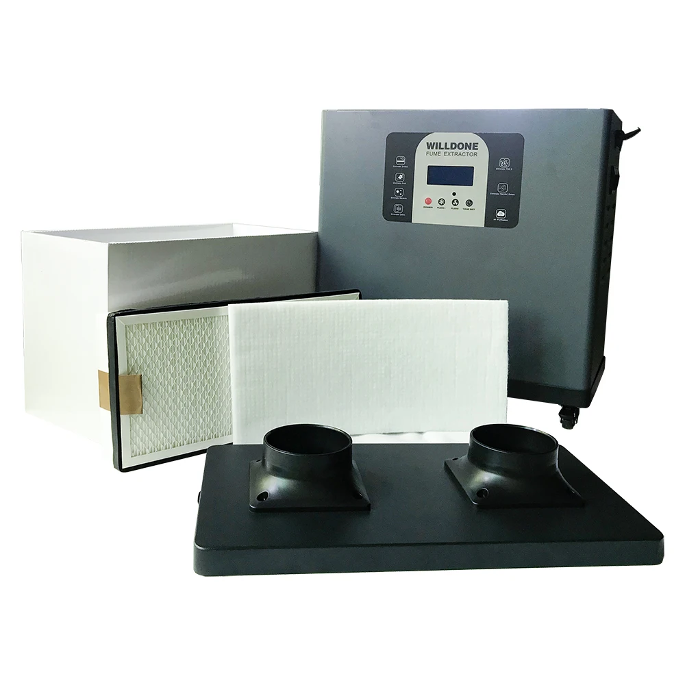 Portable Smoke And Dust Collector Fume Extractor For Machine Repairing Workshop Laser Dust Smoke Purifier