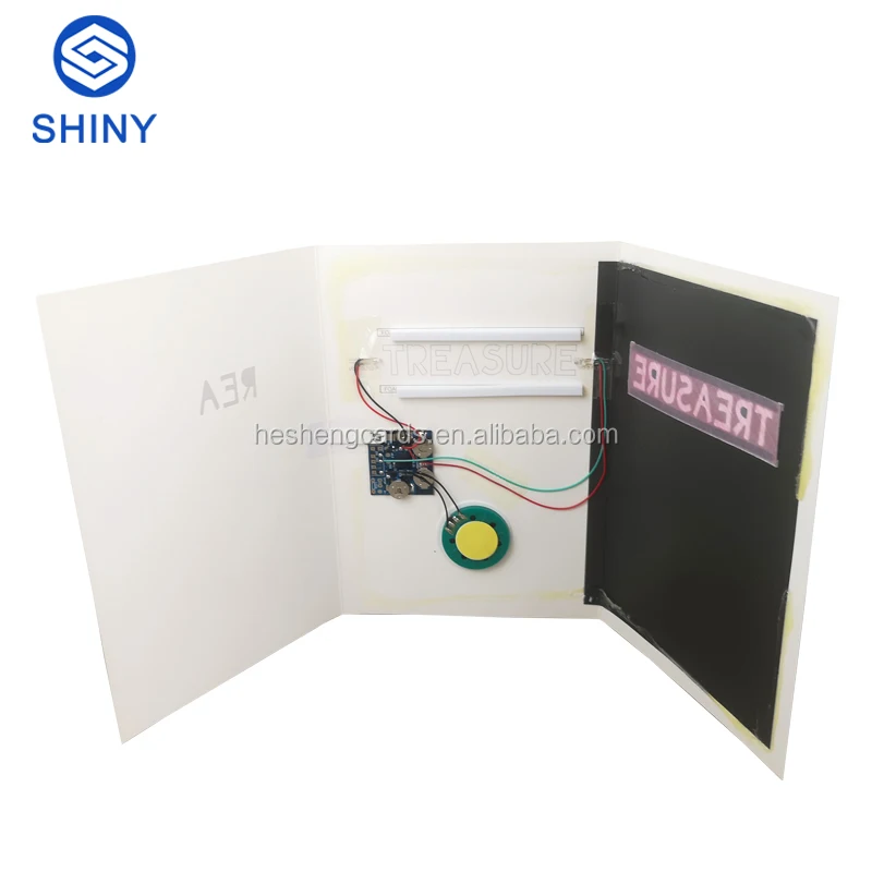2022 popular voice record music greeting card birthday gift cards with full 4C color printing