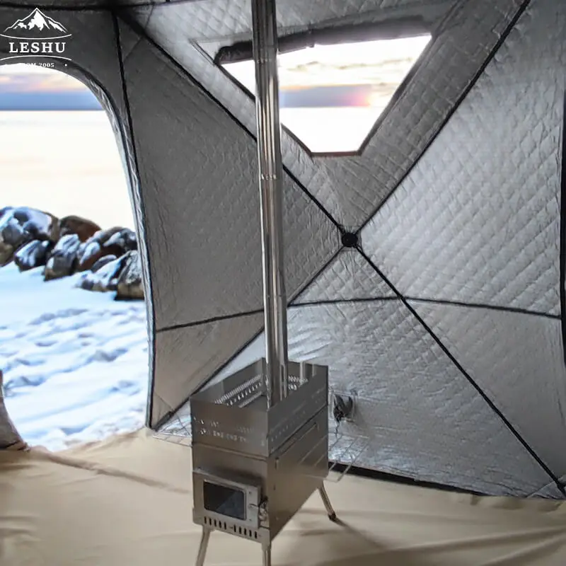 Outdoor Double Off The Ground Flip Portable Cot With Bed Winter 8 Person Solo And Snow Proof Cold And Sauna Carp Fishing Tent