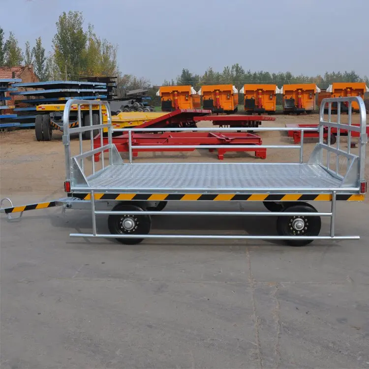 2 axle 4 axle low bed flatbed trailer small luggage platform trailer