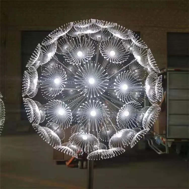 top products 2022 garden decoration outdoor flower led light custom xmas string light globe dandelion lights