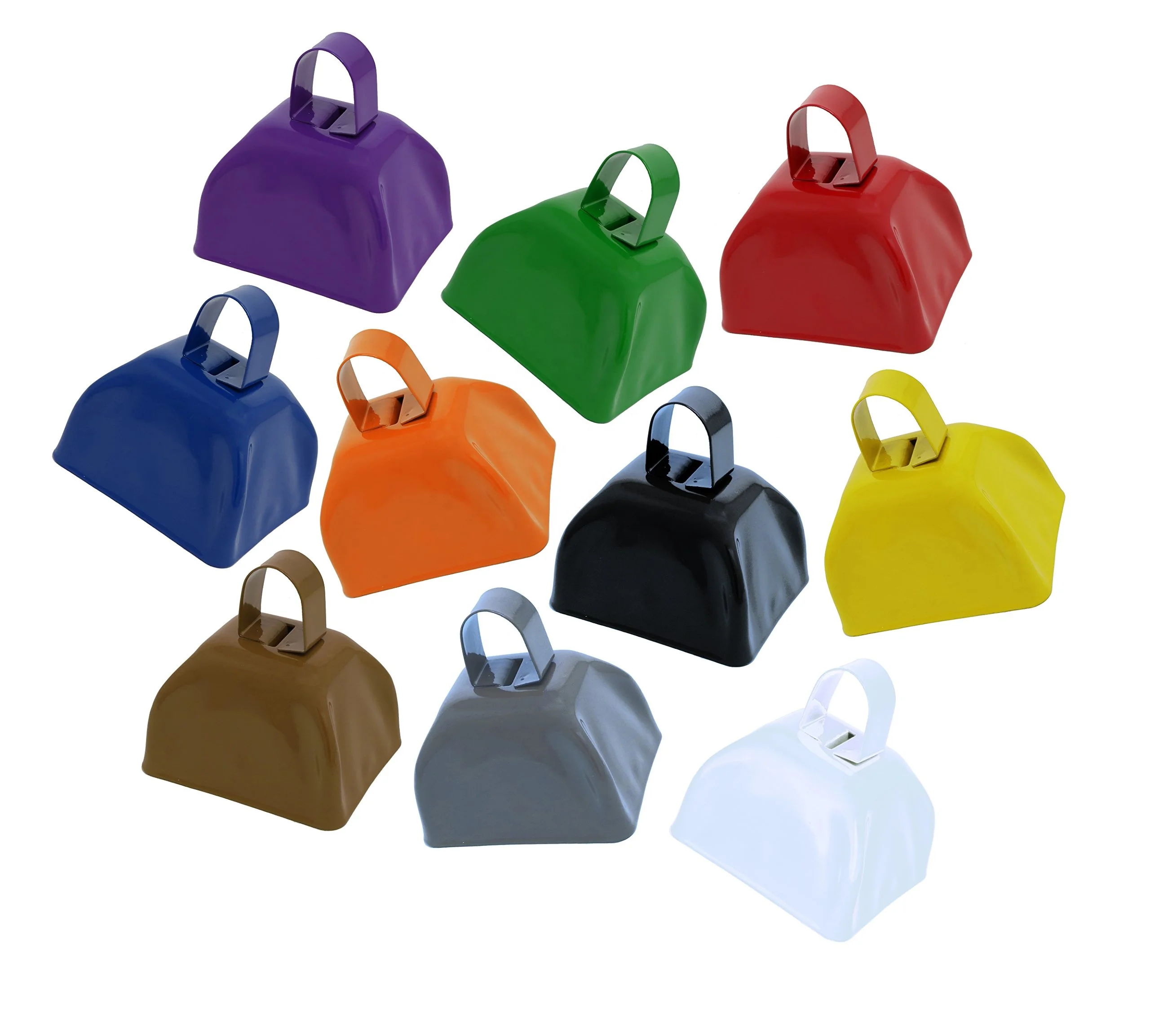 Hot selling customized 3 inch metal decoration iron cow bells for sporting events