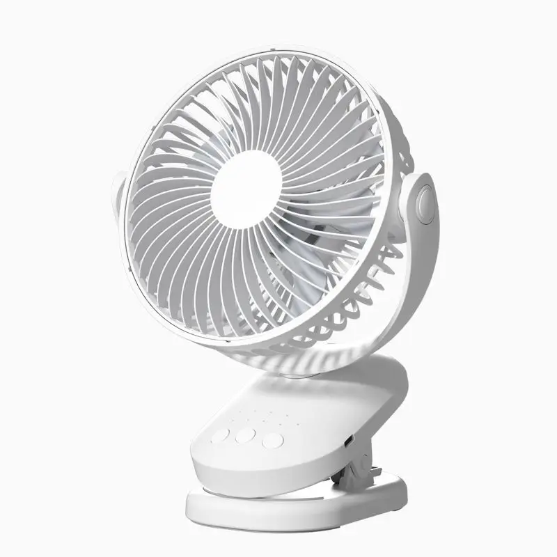 Portables Stroller Clip-On Fan Low Noise Table Fan 4 Speed Oscillation and 4 shutdown Timer Settings Electric Fan
