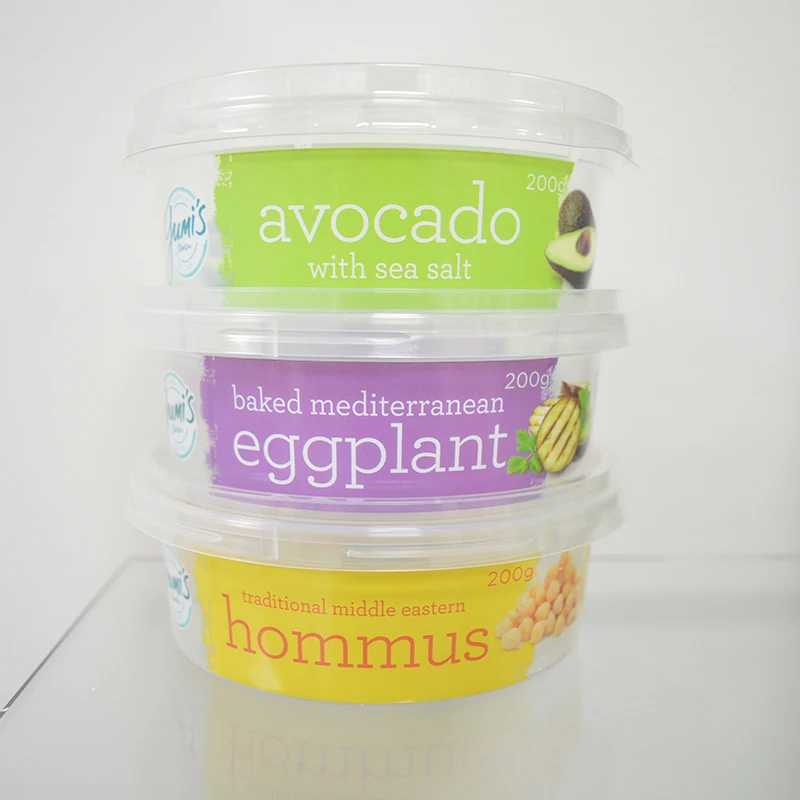 
Customized Small transparent plastic bucket 320ml tub 