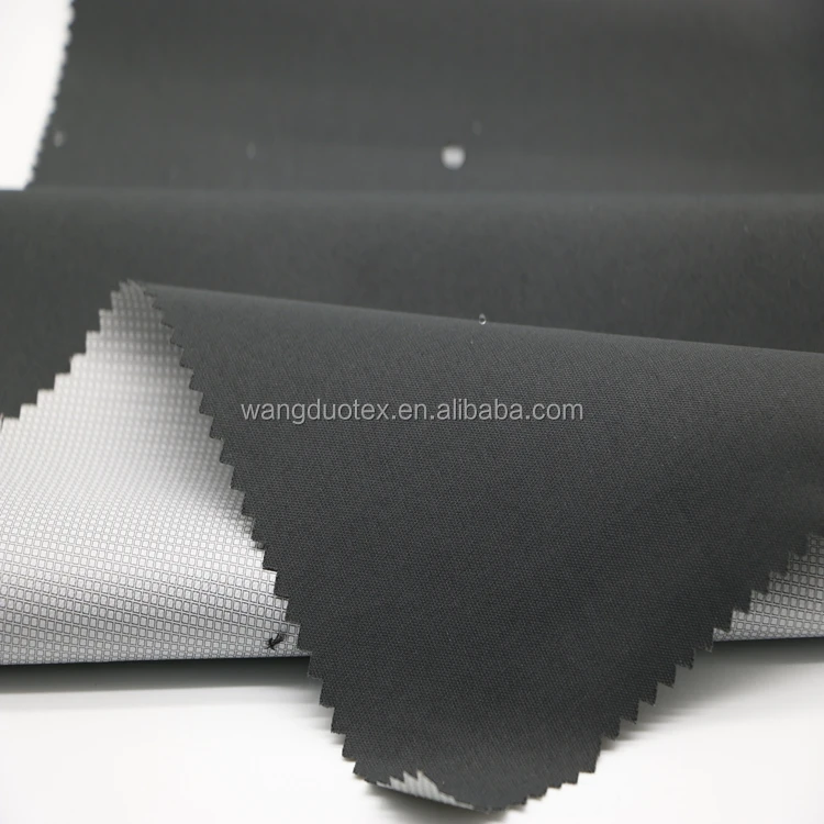 100% nylon  taslon fabric  with pu milky coating    for  ski jacket  garment