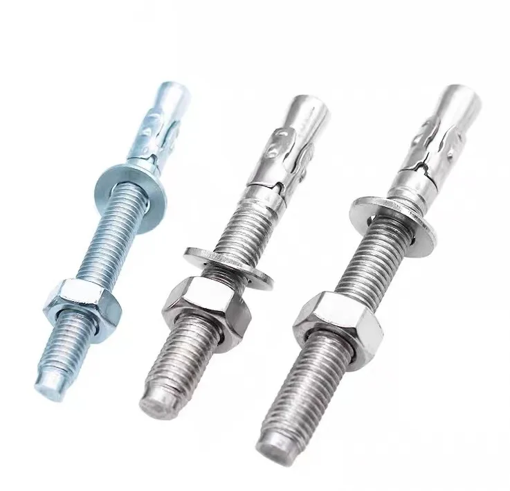 High Quality M6 M8 M10 Expansion Anchor Bolt Set with Washer Stainless Steel DIN Standard 100mm Length in Bag Packaging