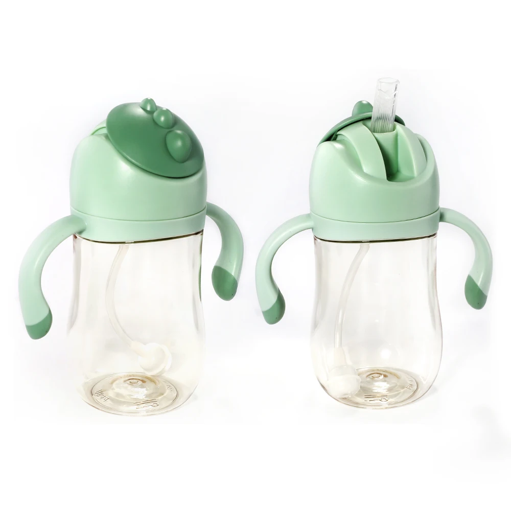 Home baby bottle with milk dispenser soft food grade silicone safe BPA-freebaby water bottle with straw kids with lid